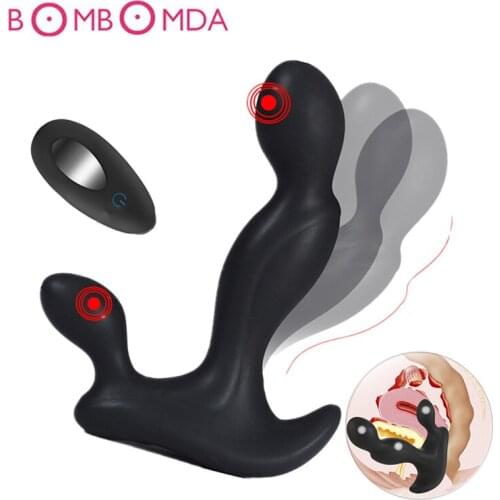 Male Prostate Massage Vibrator Anal Plug G spot Stimulate USB Charge Remote Control Anal Sex Toys For Men Masturbators Butt Plug