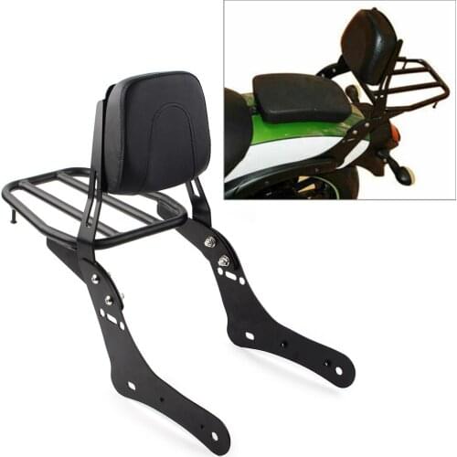 Motorbike Sissy Bar Luggage Rack Backrest Pad For Kawasaki Vulcan S 650 VN650 2015 2016 2017 2018 2019 Black