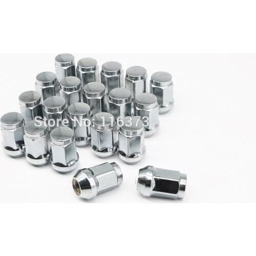 New 1/2x20 lug nuts Chrome/Red/Black Acorn Bulge wheel nut Set of 20 lugnuts closed end for 1989-1996 Ford F-150