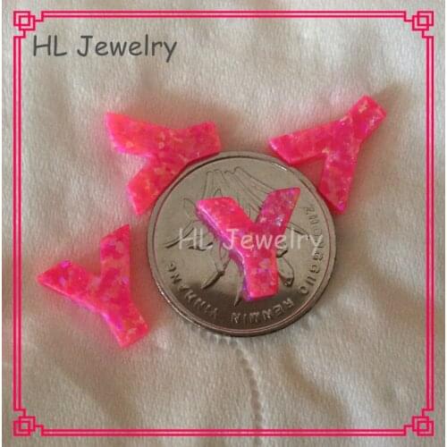 OP55 Monisa 10*10.4MM Capital Letter Y Synthteic Opal Pendant 50PCS/Lot Wholesale