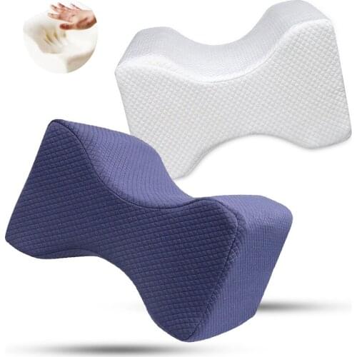 Orthopedic Knee Pillow for Sciatica Relief, Back Pain, Leg Pain, Pregnancy, Hip and Joint Pain - Memory Foam Wedge Contour