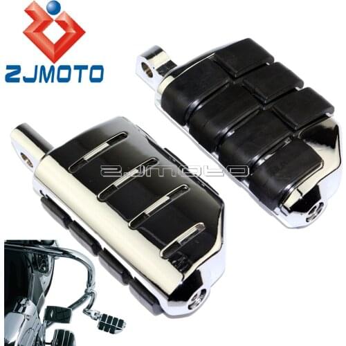 For FLT Tour Glide Dyna Softail Custom Highway Footrests Motorcycle Footpeg Cafe Racer Chopper Bobber Street Bike Foot Pegs