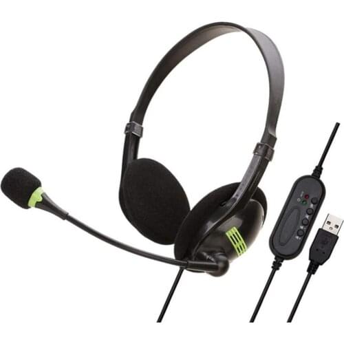 Computer USB Interface Headset Durable And Practical And Convenient With Microphone USB Interface Headset