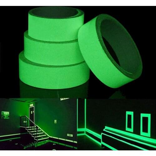 3/4/5M 20mm Luminous Self-anhesive Tape Strip Night Vision Fluorescent Glow in the Dark for Home Decoration Tapes