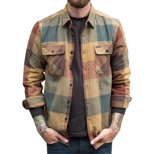 Streetwear Jacket Men Casual Slim Fit Jacket Button Pockets Casual Cardigan Coat Plaid Male Bomber Brand Clothing Limited