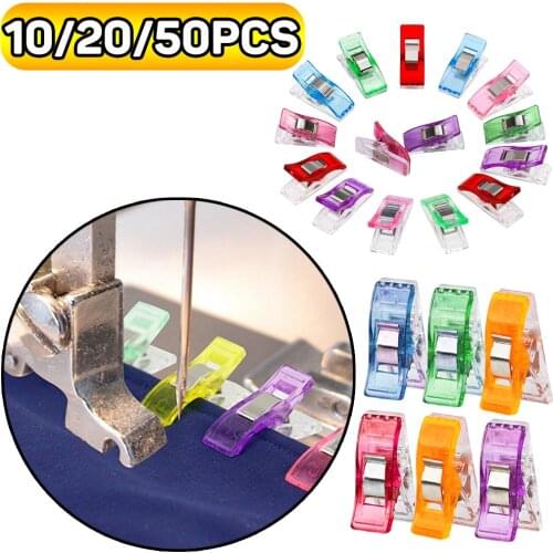 Sewing Clips Quilting Clips Plastic Clips Sewing Fabric Clamps Patchwork Craft Clips Multicolor Clothing Clip Holder 10/20/50Pcs