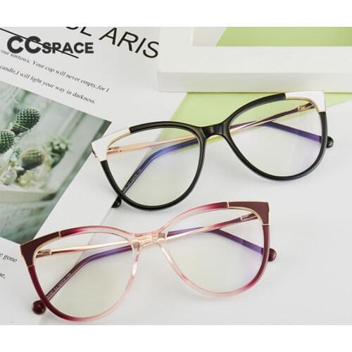 49580 Plastic Titanium Spring Feet Glasses Frame Anti-Blue Light Womens Optical Fashion Computer Eyeglasses