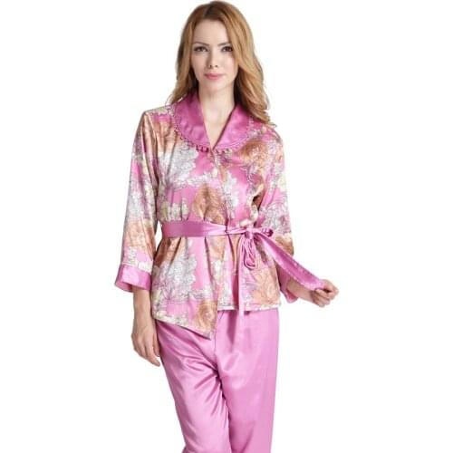 Silk Velvet Pajamas Women Winter Pajama Set Loungewear Ladies Elegant Belted Pyjamas Set