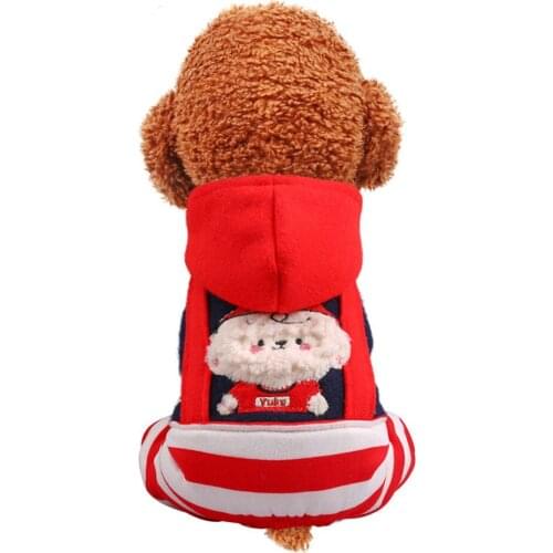 Winter Dog Costume Warm Dog Coat Cartoon Dog Jumpsuit Cute Dog Hoodie Dog Clothes for Small Dogs Pomeranian Poodle Pets Supplies