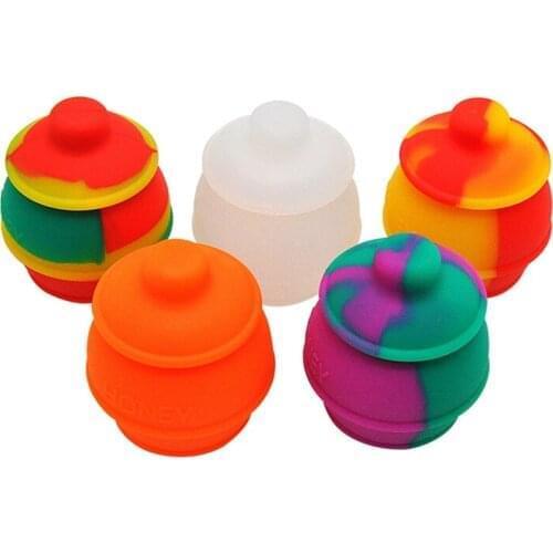 1PC Silicone Container Big Hexagon Silicone Jar For Oil Wax Dab Cigarette Cream Easy To Hold And Carry