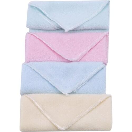 100% Cotton Colorful Comfortable Baby Small Square / Feeding Napkin Soft Cotton Cloth 4 Pieces Installed Size 21 * 21