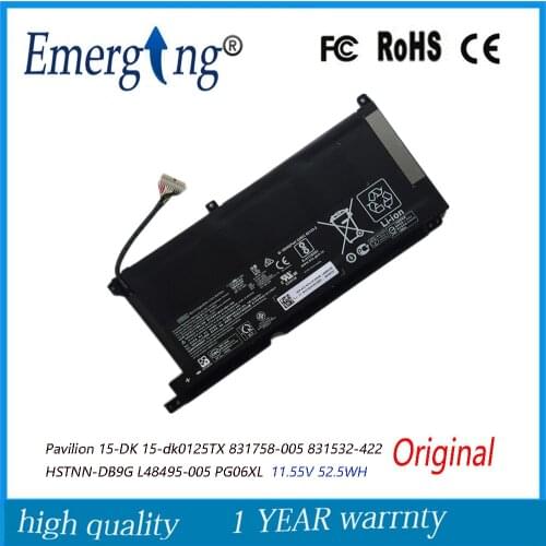 11.55V Original Laptop Battery PG03XL For HP Pavilion15-DK 15-dk0125TX 831758-005 831532-422 HSTNN-DB9G L48495-005