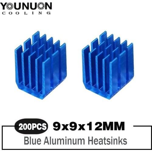 200PCS YOUNUON Radiator Aluminum Heat sink 9x9x12MM Chipset RAM Heatsink Cooler