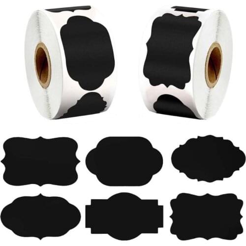 300Pcs/roll Blank Chalkboard Labels Sticker For Kitchen Canning Mason Spice Jars Drop Ship
