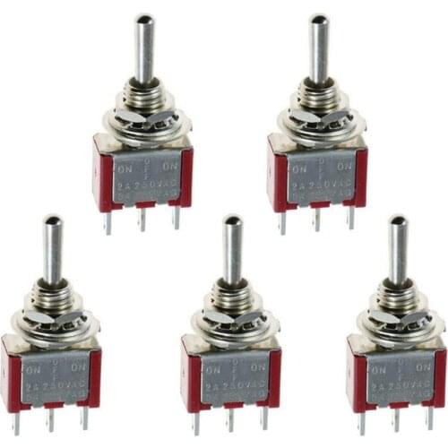 5Pcs/Set SPDT 12V Mini Momentary ON OFF ON Toggle Switch Car Dash Dashboard Boat Switch with a momentary 3 position action