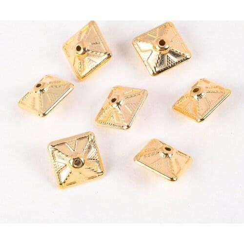 50Pcs/Lot 12mm CCB Square Loose Spacers Beads Bracelet DIY Accessories Plastic Charms Beads For Jewelry Making Supplies