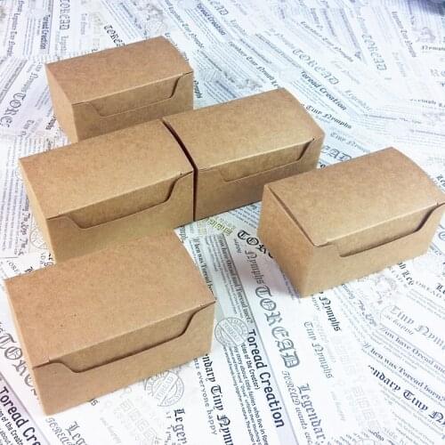 500pcs/lot 90x55x45mm Retro Kraft Paper Box, Gift kraft Business Card Packaging Box