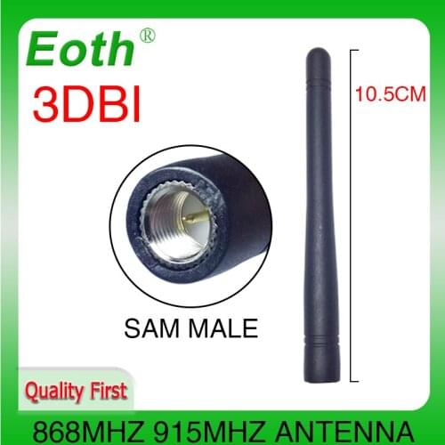 1pcs 868MHz 915MHz Antenna 3dbi Atraight Shape Antena SMA Male Connector GSM Antenne 868 mhz 915 MHz Repeater Lorawan Waterproof