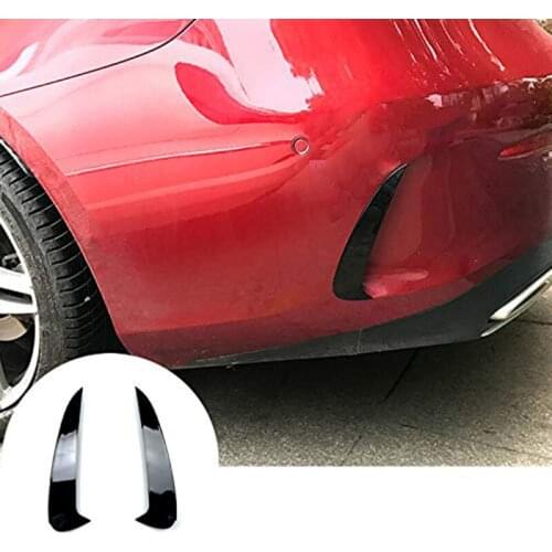 AU05 -Rear Bumper Spoiler Air Vent Outlet Trim Cover Accessories Car Styling for Mercedes Benz E Class E Coupe C238(Black)