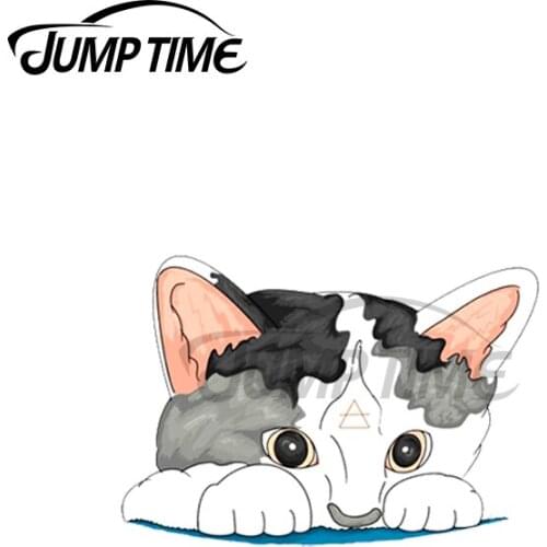 Jump Time 13 x 5.7cm For Peeking Groot Car Stickers and Decals Anime Waterproof Custom Printing 3D Vinyl Material Decor