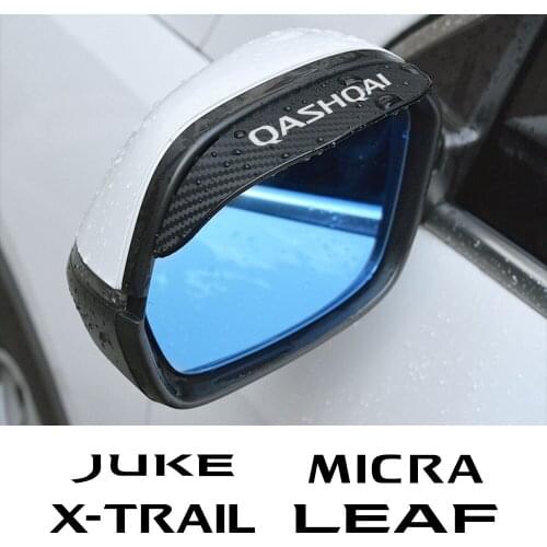 2pcs Car Rearview Rainproof Sticker For Nissan Qashqai J10 Juke Micra Altima Leaf Sentra XTrail Tiida Rogue Decor Accessories