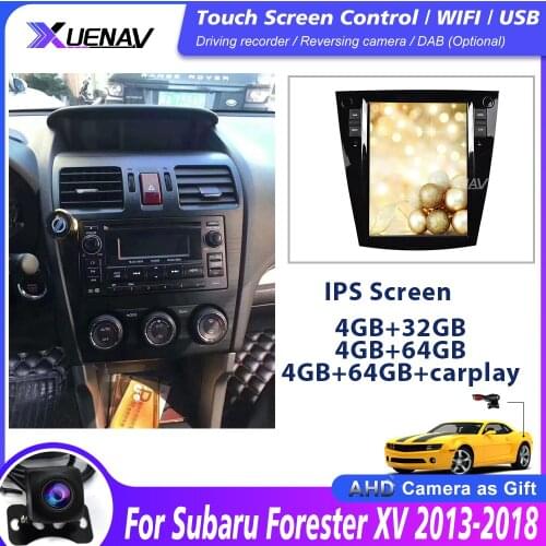 Car DVD Player For Subaru Forester XV 2013 2014 2015 2016 2017 2018 Tesla style Car GPS Navigation Multimedia Autoradio Stereo