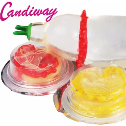 CandiWay 6pack thorns Condoms Sex Adult Sensitive Orgasm Dotted Ribbed Stimulate Vaginal Ultra Thin Condoms Sex Toys