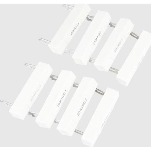 2pcs 6Ohm-22Ohm 20W Speaker Frequency Divider Audio Stereo Crossover Ceramic Resistance Cement Resistor