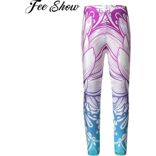 3-10Year Spring Girls Pants Sports Leggings For Girls 3D Digital printing Kids teenagers Yoga Pants Trousers Children Clothes