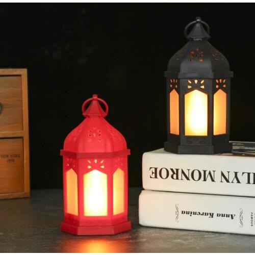 2x Electric Mini Candle Light Jumping Flame LED Tea Light Hanging Flickering Garden Yard Lighting Decors AAA AG3 Camping Lantern