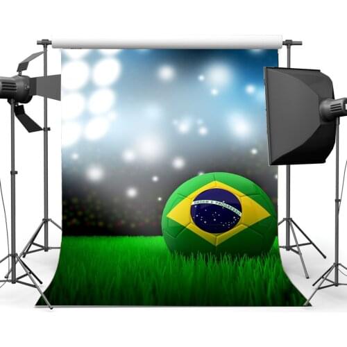 Football Field Backdrop Stadium Bokeh Glitter Sequins Shining Stage Lights Green Grass Meadow Photography Background