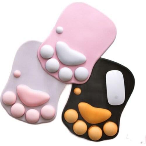 Gaming Mousepad Kawaii Cute Cat Paw Mouse Pad Anti-Slip Mice Mat PC Laptop Computer Office Comfort Wrist Rest Support for Office