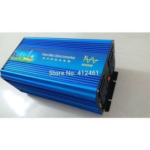 Fedex DHL UPS Free Shipping, 6000W Inverter DC12V/24V/48V to AC230V Pure Sine Wave Inverter 12000W Peak Power Inverter