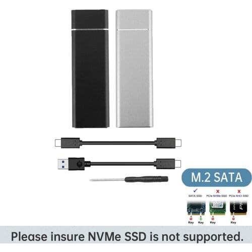 M.2 SSD Case USB 3.1 TO M.2 NGFF SSD Enclosure Solid State Drive External Case Adapter UASP SuperSpeed for 2242 2260 2280 M2 SSD
