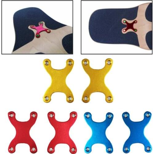 2pcs Aluminium Alloy Skateboard Deck Anti-Subsidence Washer Pad H-Type Deck Protective For Road Longboard Speed Racing Downhill