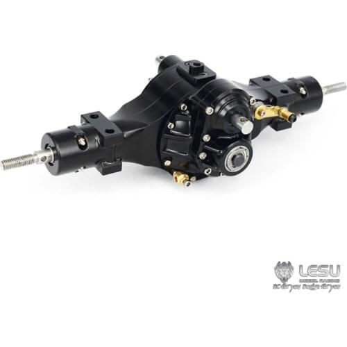 LESU Metal Rear Through Differential Lock Axle for 1/14 RC Tractor Truck Tamiya DIY Scale Dumper Model