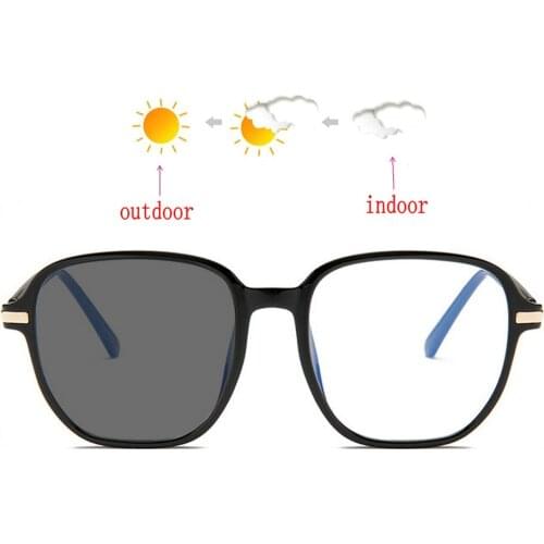 Metal square Myopia Sunglasses Photochromic Finished Men Women Myopia Eyeglasses Frame with Color Lens Sun Glasses UV400 NX