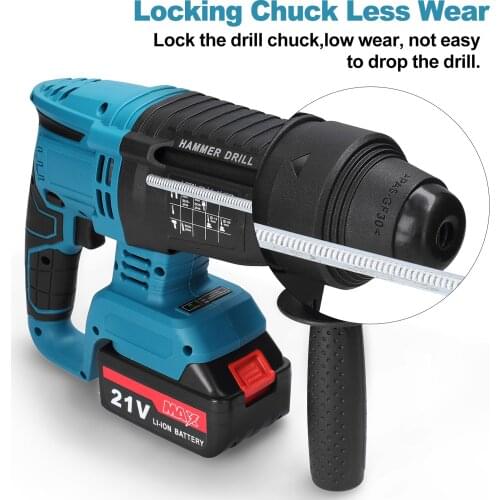 Multifunctional Rechargeable Impact Electric Hammer Drill Rotary Hammer Brushless Cordless Hammer Electric Drill