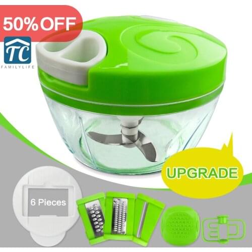 Upgrade Multifunction High Speedy Chopper Design Chopper Garlic Cutter Vegetable Fruit Twist Shredder Manual Meat Grinder