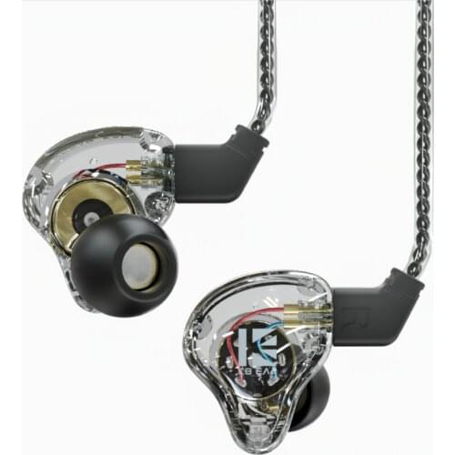 KBEAR KS1 Dual Magnectic Circuit Dynamic HIFI In Ear Earphone DJ Monitor Running Sport Headset Metal Earbud with Mic IEM Stellar