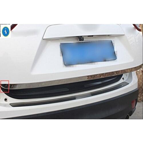Exterior Refit Kit Tail Gate Door Cover Trim Rear Trunk Molding Bezel Styling Sticker Garnish Fit For Mazda CX5 CX-5 2013 - 2016