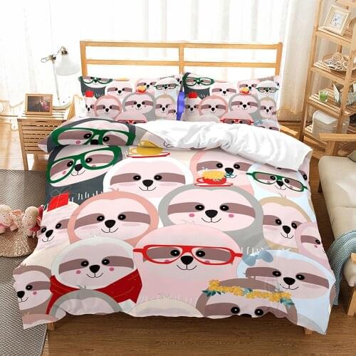 Bedding Three Piece Robot Animal Dinosaur 3D Printing Digital Quilt Cover Pillow Case