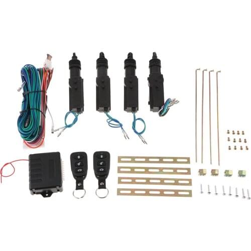 DC 12V Remote Central Door Lock Kit Locking Keyless Entry System with Key Fobs