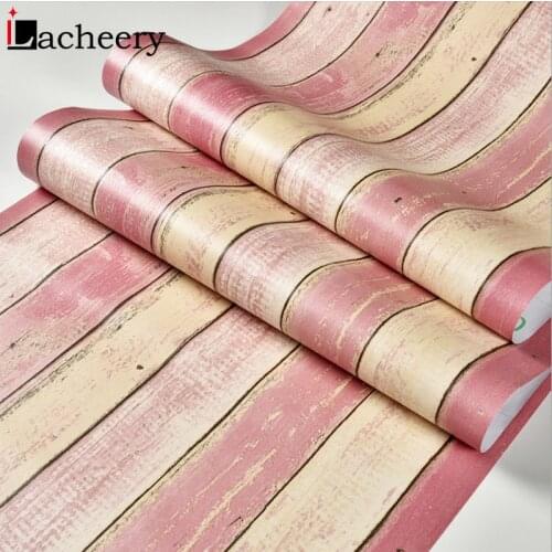 Self-adhesive Wallpaper Wood Grain Furniture Vinyl Washable Films Retro Nordic Living Room Bedroom Home Decorative Wall Stickers