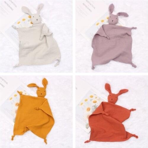 Newborn Sleeping Dolls Cute Bunny Baby Saliva Towel Infant Plush Comforting Sleep Toy Soothe Appease Towel Bib Gift Dropshipping