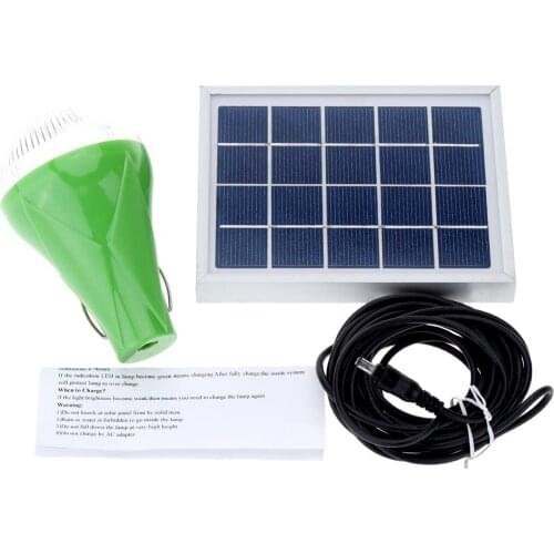 Solar LED Light Bulb Lamp 2.5W Practical Lighting System for Yard Outdoor Camping Use
