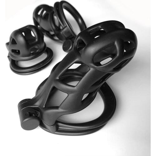 Super Light Cobra 4.0 Male Chastity Device Kit With 4 Penis Rings Sleeve Double-Arc Cock Cage Gay Holy Trainer Sex Toys For Men