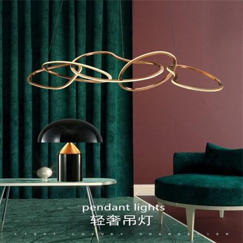 Dining room LED pendant lights creative personality irregular aluminum lamps Nordic style art bar living room lamp