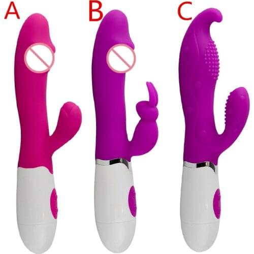 Vibrator Dual Head Rabbit Vibrator Simulation Dildos G Spot Massage Clitoris Stimulation Female Masturbation Sex Toys for Woman