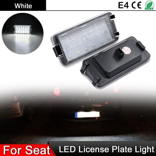 1 Pair For Seat Altea Arosa Facelift Cordoba Ibiza Leon Toledo LED License Plate Light Number Plate Lamp